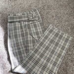 Petite Studio NYC Plaid Pants with Matching Belt